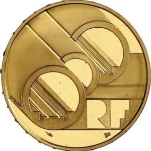 Avers 500 francs / 75 ECUs Tunnel sous la Manche - - France — pièce en or