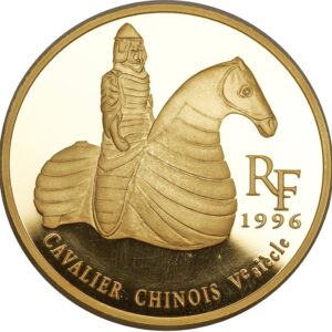 Avers 500 Francs / 75 Euro Chinese Horseman - - France — pièce en or