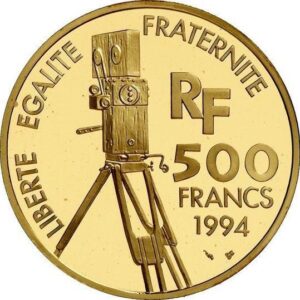 Avers 500 francs Charlie Chaplin petit module - - France — pièce en or