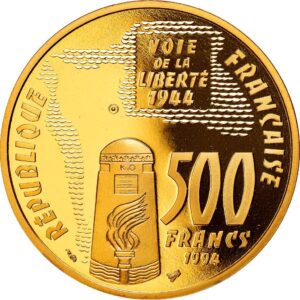 Avers 500 francs Sainte-Mère-Église - - France — pièce en or