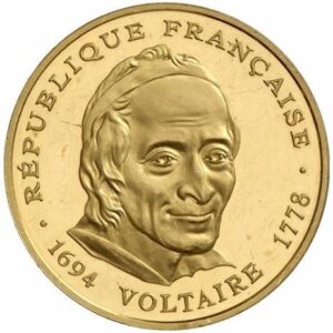 Avers 500 francs Voltaire - - France — pièce en or
