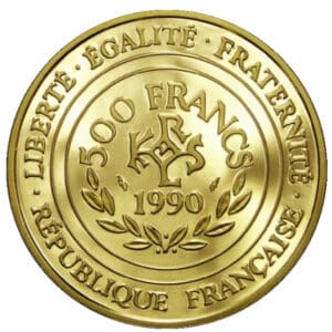 Avers 70 écus / 500 francs Charlemagne - - France — pièce en or