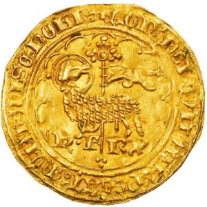 Avers Agnel d'or - Charles VI - 1417 - France — pièce en or