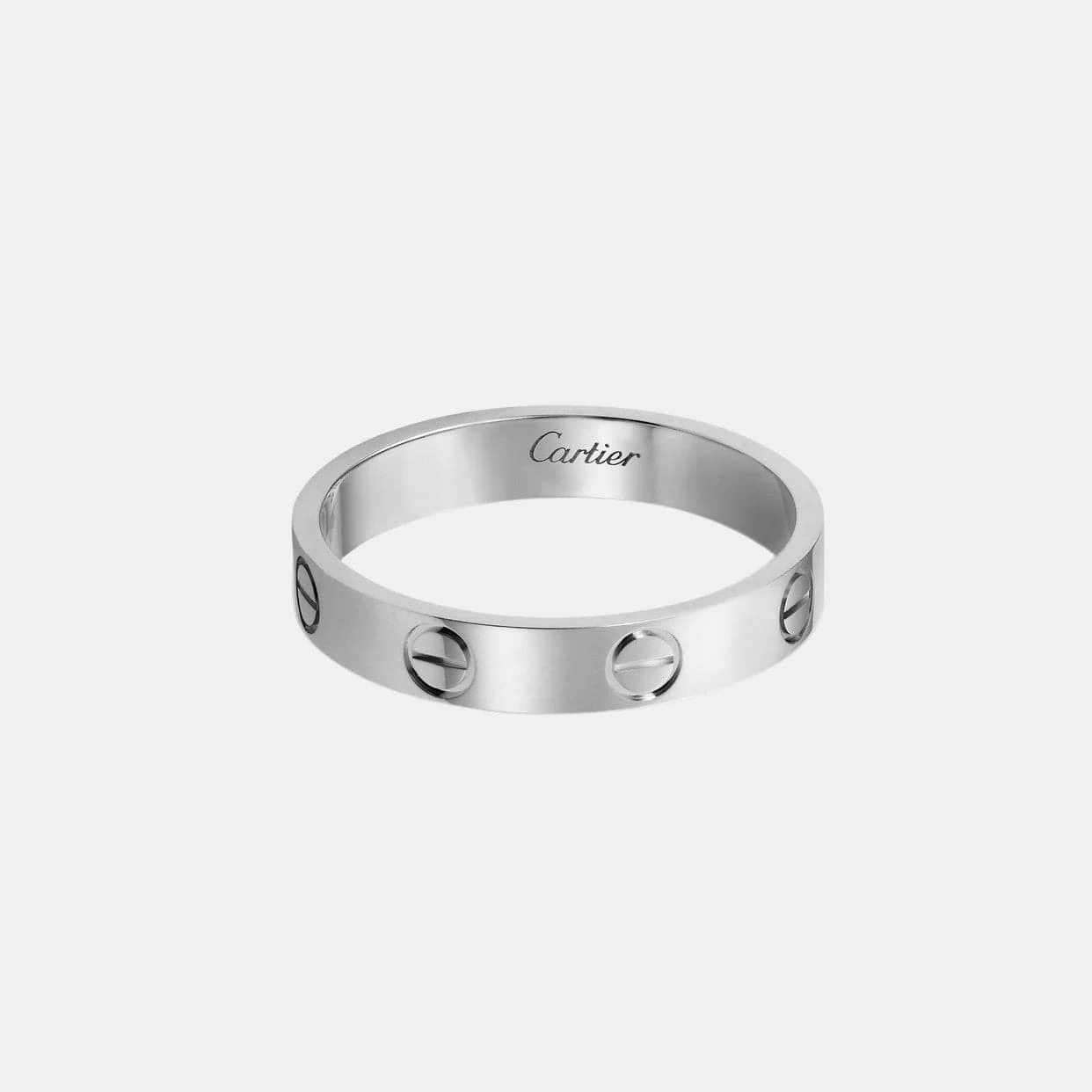 Alliance Love Cartier en platine, largeur 3,6 mm — photographie du modèle, cote d’occasion GOLDMARKET
