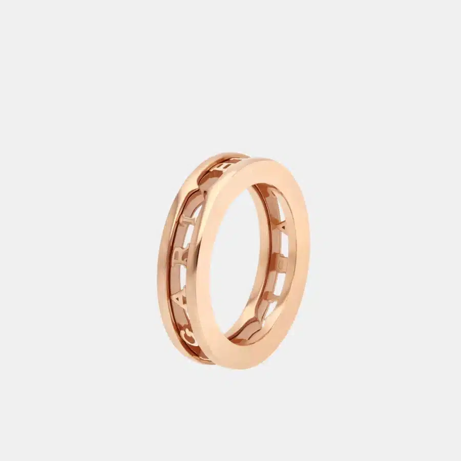 Bague B.Zero1 Bulgari en or rose — photographie du modèle, cote d’occasion GOLDMARKET