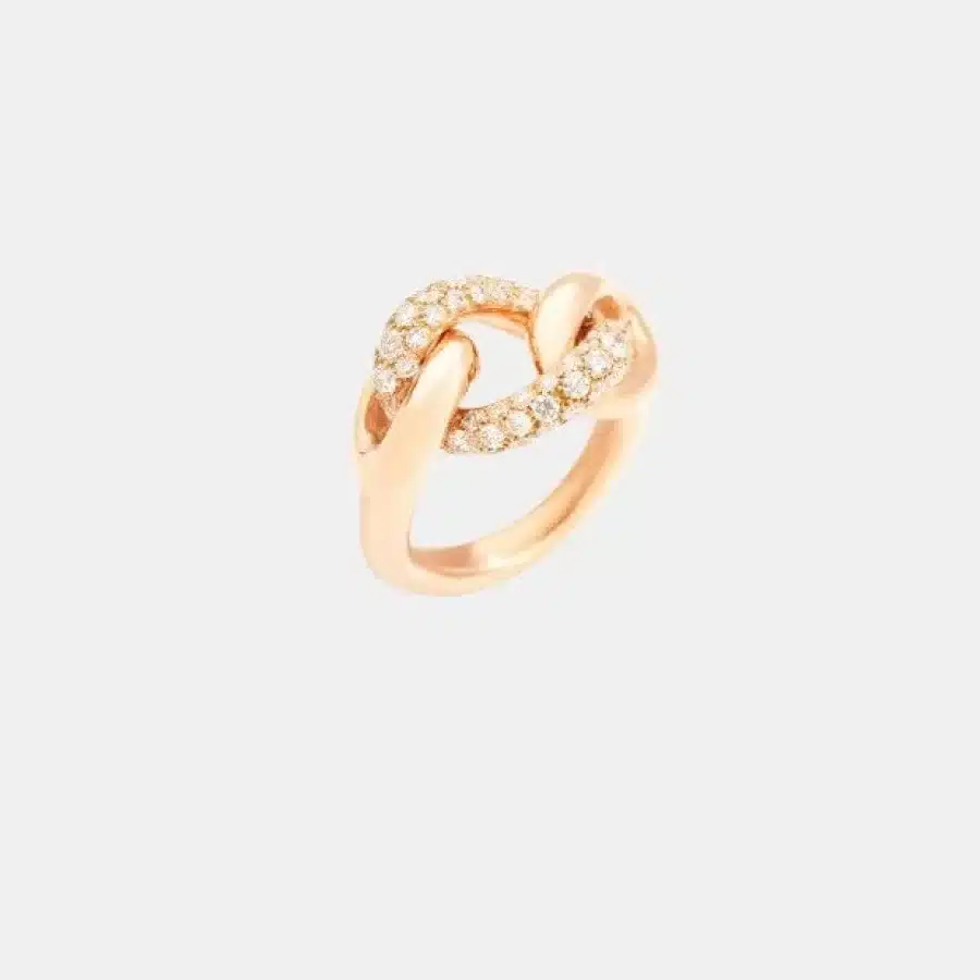 Bague Catene Pomellato en or rose, diamant 1.1ct