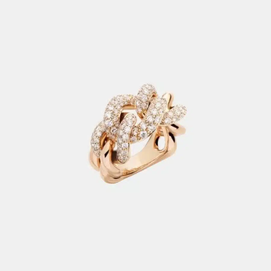 Bague Catene Pomellato en or rose, diamant 2.3ct