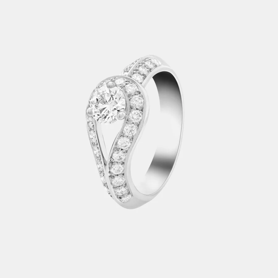Bague Couture Van Cleef & Arpels en platine, diamant 0.5ct