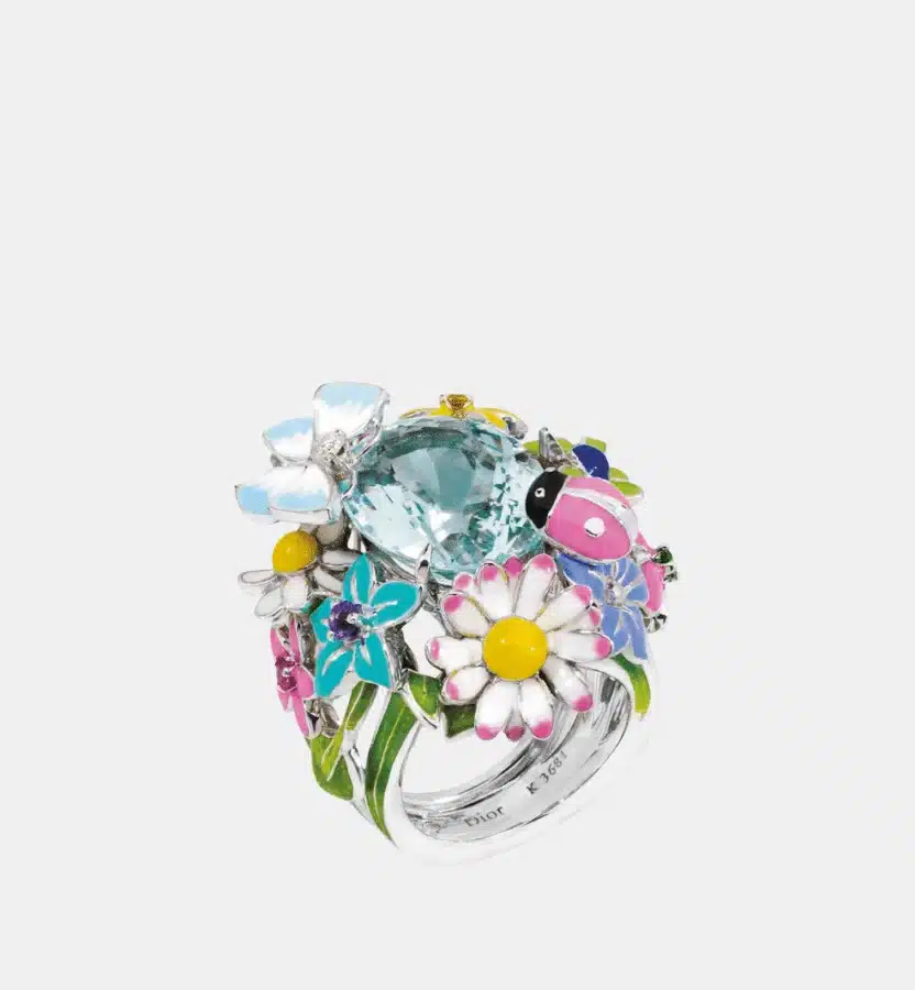 Bague Diorette Dior en or blanc, diamant 0.04 ct