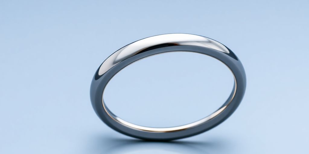 Bague en or blanc, design moderne et épuré.