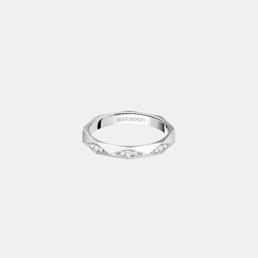 Bague Facette Boucheron en platine, diamant 0.2ct