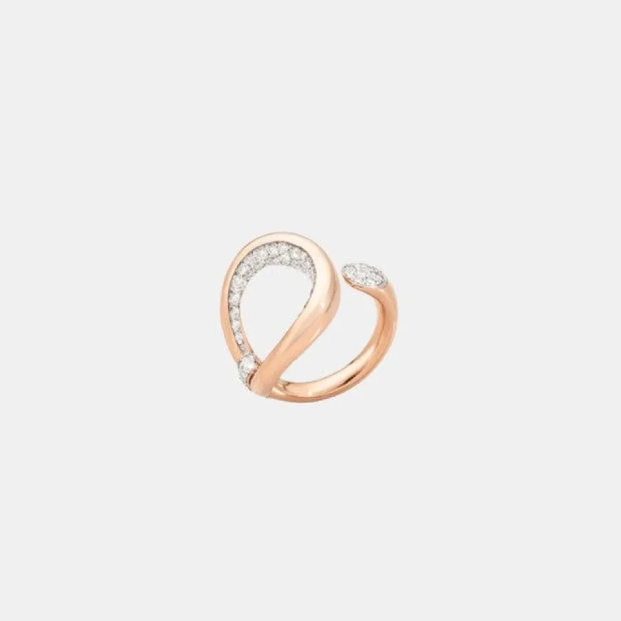 Bague Fantina Pomellato en or rose, diamant 1ct