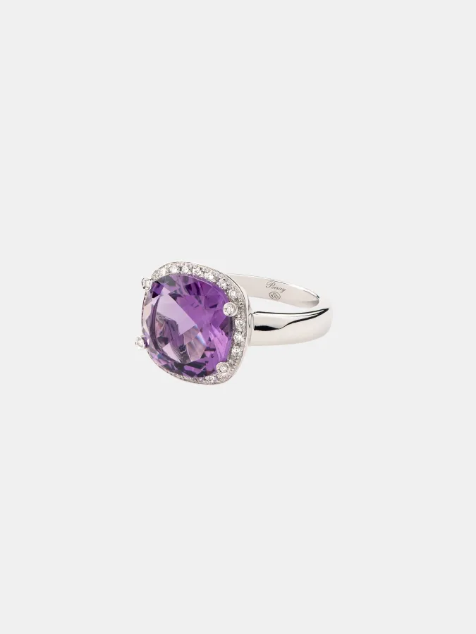 Bague Filles Antik Poiray en or blanc, améthyste 5.25ct