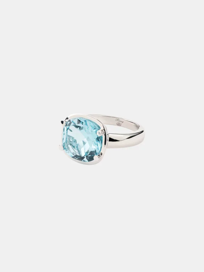 Bague Filles Antik Poiray en or blanc, topaze 8.3ct