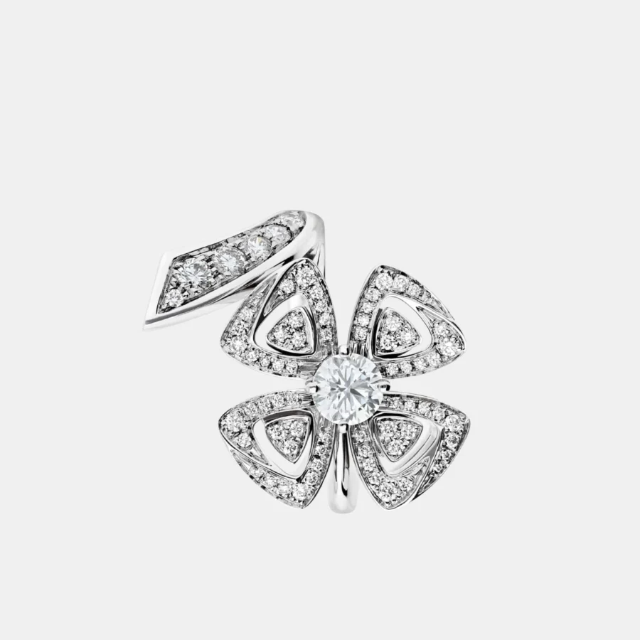 Bague Fiorever Bulgari en or blanc, diamant 0.67ct — photographie du modèle, cote d’occasion GOLDMARKET