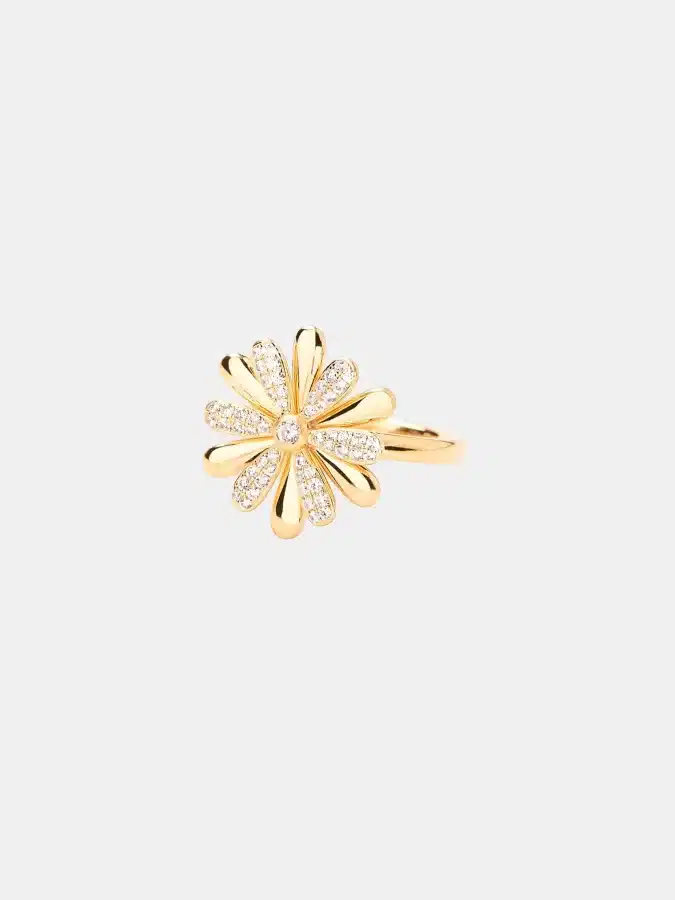 Bague Flower Poiray Poiray en or jaune, diamant 0.30ct