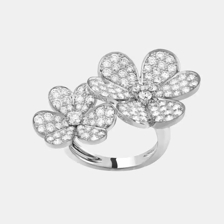 Bague Frivole Van Cleef & Arpels en or blanc, diamant 2.1ct