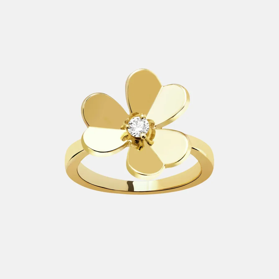 Bague Frivole Van Cleef & Arpels en or jaune, diamant 0.09ct — photographie du modèle, cote d’occasion GOLDMARKET