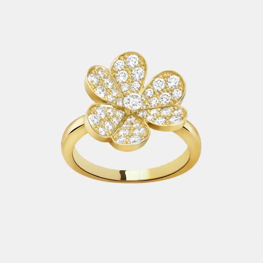 Bague Frivole Van Cleef & Arpels en or jaune, diamant 0.81ct — photographie du modèle, cote d’occasion GOLDMARKET