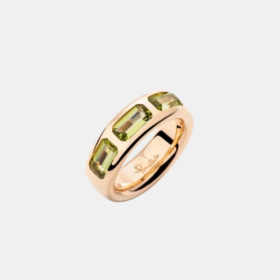 Bague Iconica Pomellato en or rose, péridot 2.3ct — photographie du modèle, cote d’occasion GOLDMARKET