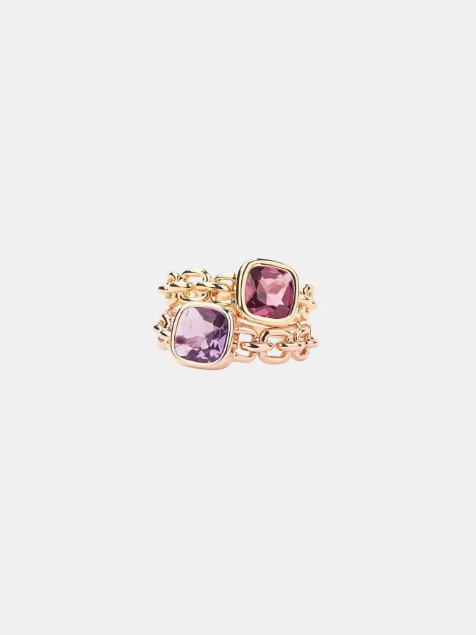 Bague Indrani Poiray en or rose, améthyste 1.35ct