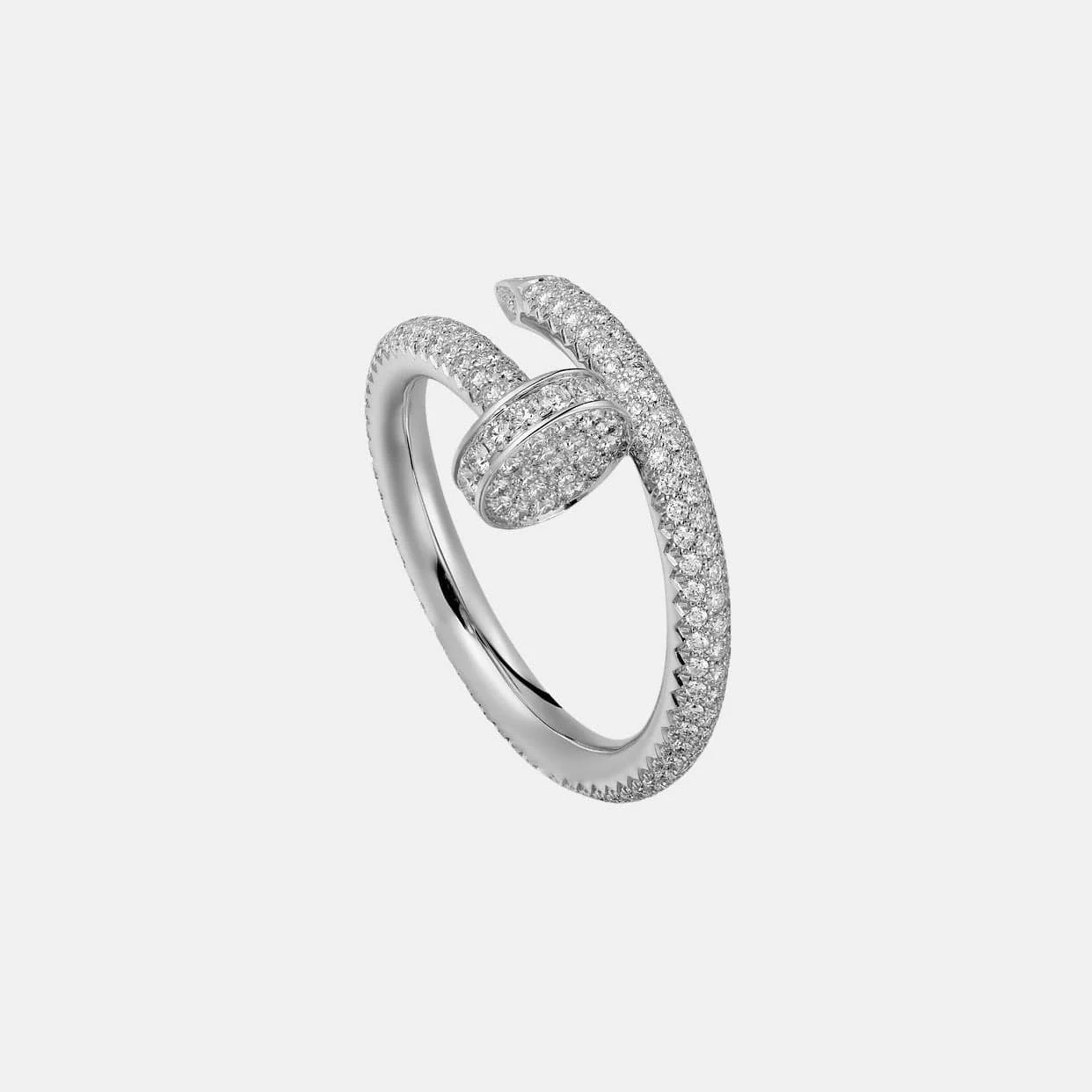 Bague Juste un Clou Cartier en or gris, 241 diamants pavé