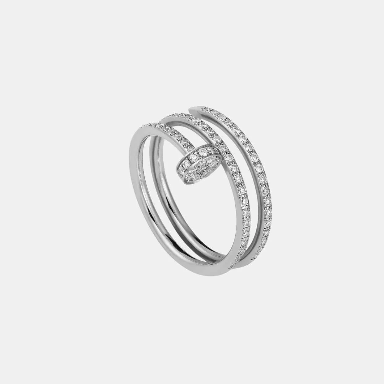 Bague Juste un Clou Cartier en or gris, 77 diamants