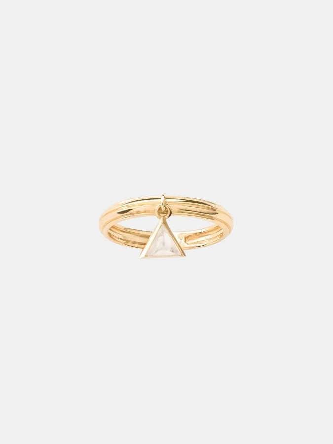 Bague Lolita Poiray en or jaune, pierre de lune 0.5ct — photographie du modèle, cote d’occasion GOLDMARKET