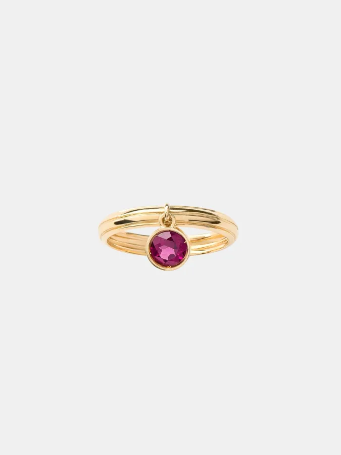 Bague Lolita Poiray en or jaune, rhodolite 0.6ct
