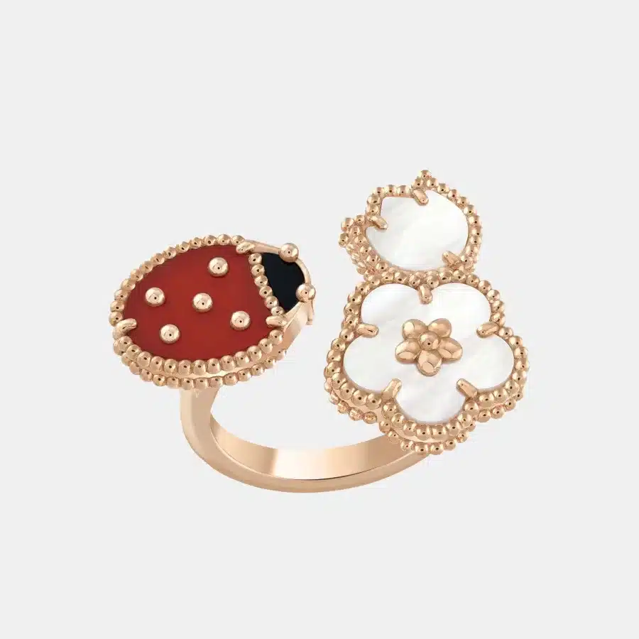 Bague Lucky Spring Van Cleef & Arpels en or rose, cornaline 1ct