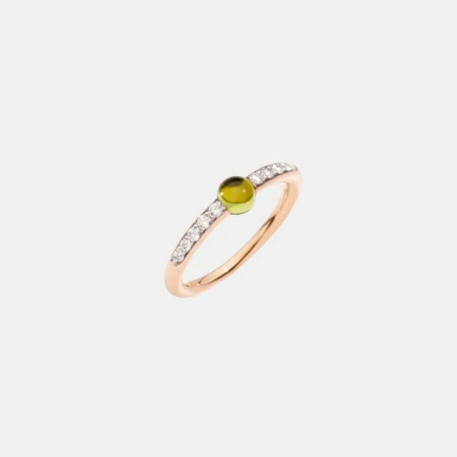 Bague M’Ama Non M’Ama Pomellato en or rose, péridot 0.5ct