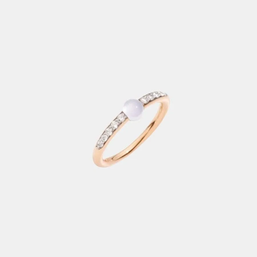 Bague M'Ama Non M'Ama Pomellato en or rose, pierre de lune 0.4ct — photographie du modèle, cote d’occasion GOLDMARKET