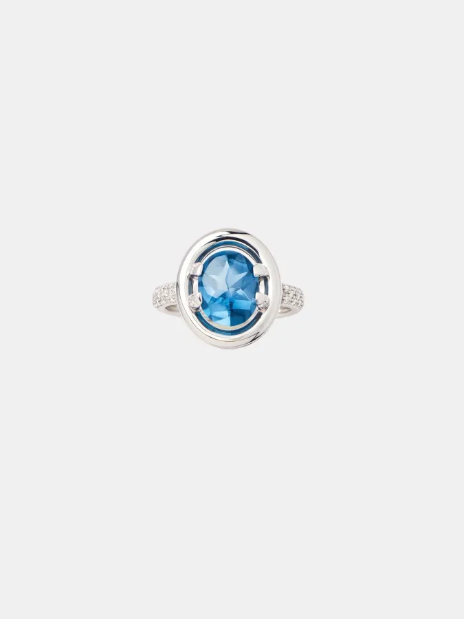 Bague Ma Préférence Poiray en or blanc, topaze 2.8ct