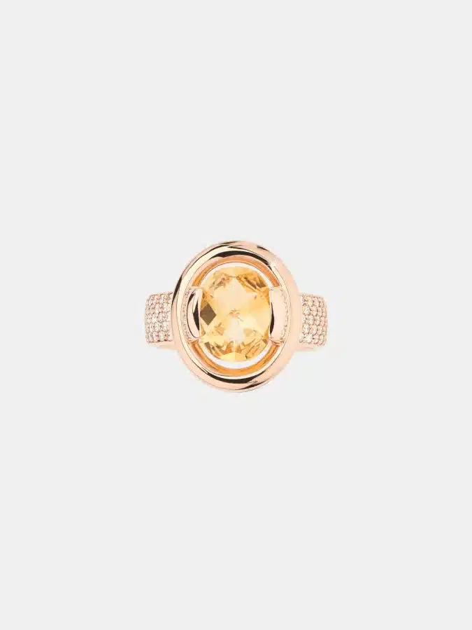 Bague Ma Préférence Poiray en or rose, citrine 2ct — photographie du modèle, cote d’occasion GOLDMARKET