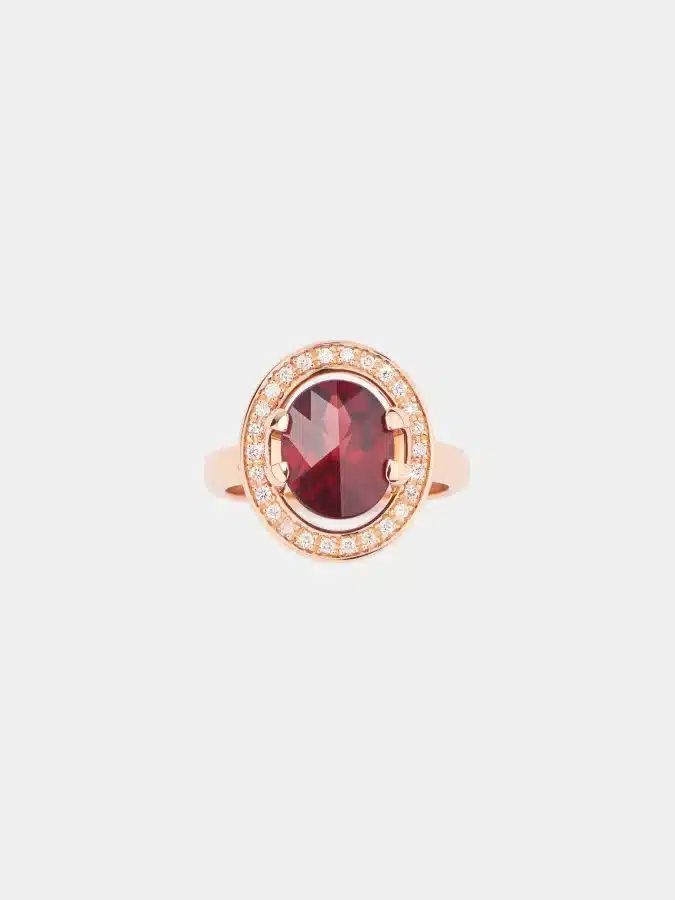 Bague Ma Préférence Poiray en or rose, grenat 3.5ct — photographie du modèle, cote d’occasion GOLDMARKET
