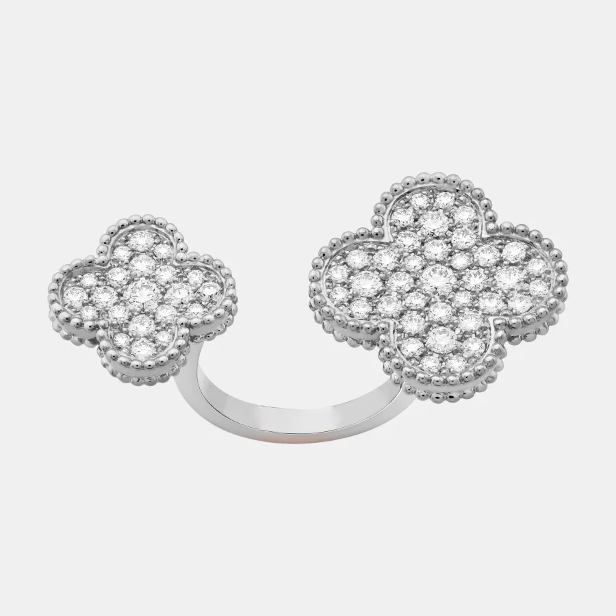 Bague Magic Alhambra Van Cleef & Arpels en or blanc, diamant 1.6ct