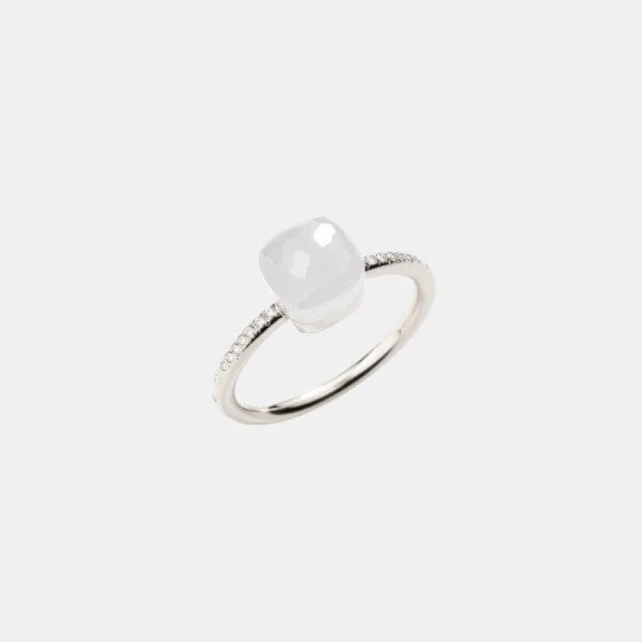 Bague Nudo Pomellato en or blanc, quartz 4.9ct