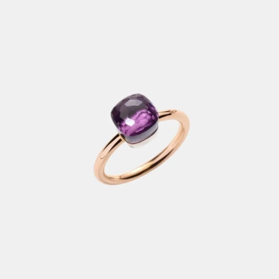 Bague Nudo Pomellato en or rose, améthyste — photographie du modèle, cote d’occasion GOLDMARKET