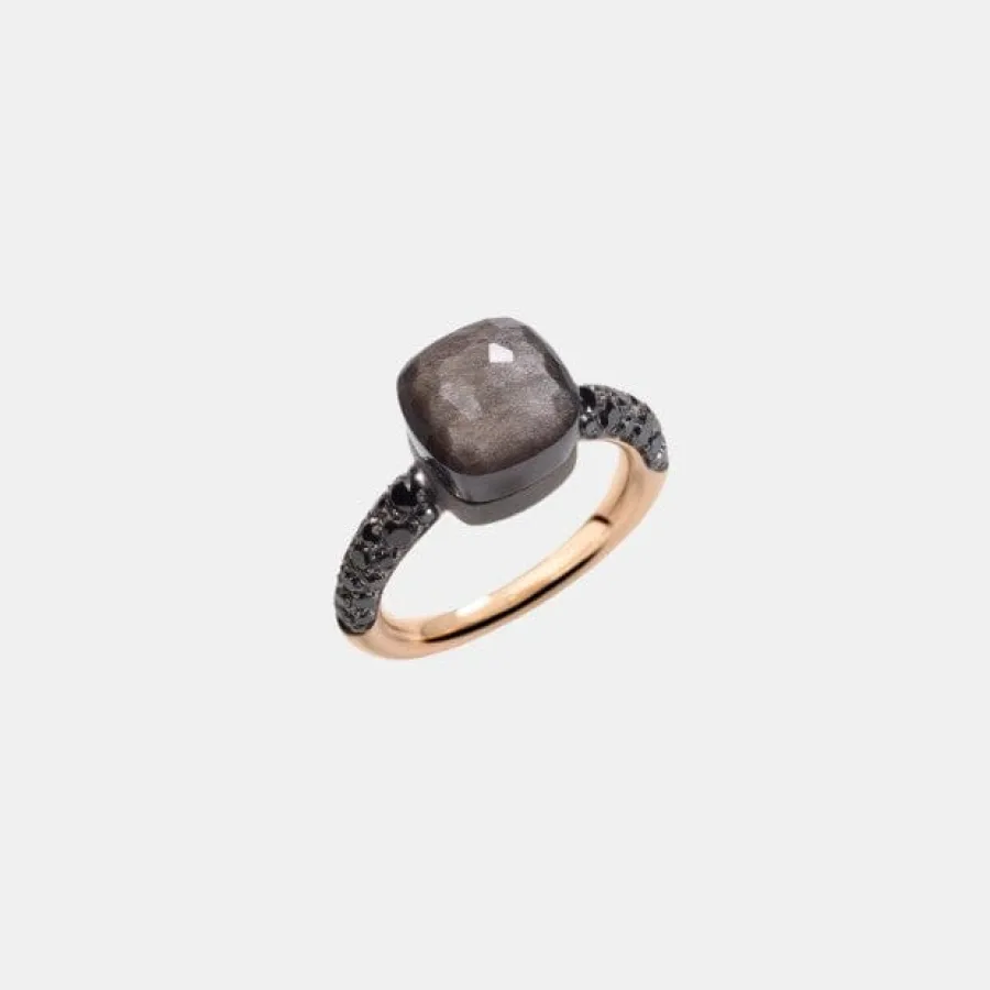 Bague Nudo Pomellato en or rose, obsidienne 4.3ct — photographie du modèle, cote d’occasion GOLDMARKET