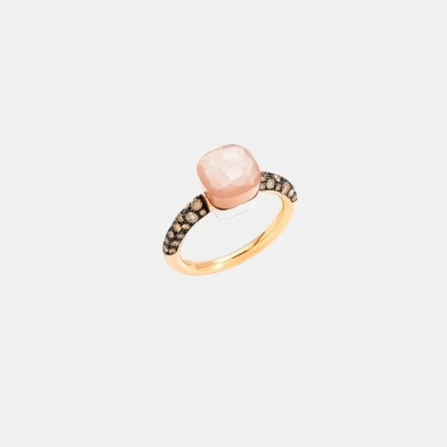 Bague Nudo Pomellato en or rose, pierre de lune — photographie du modèle, cote d’occasion GOLDMARKET