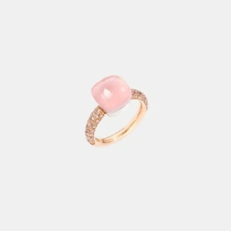 Bague Nudo Pomellato en or rose, quartz — photographie du modèle, cote d’occasion GOLDMARKET