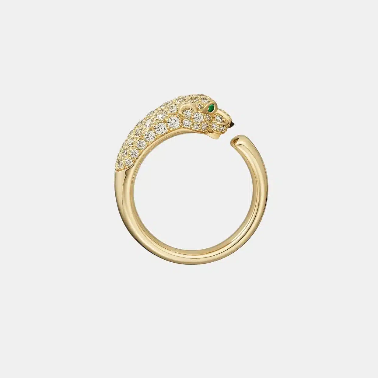 Bague Panthère Cartier en or jaune, émeraude