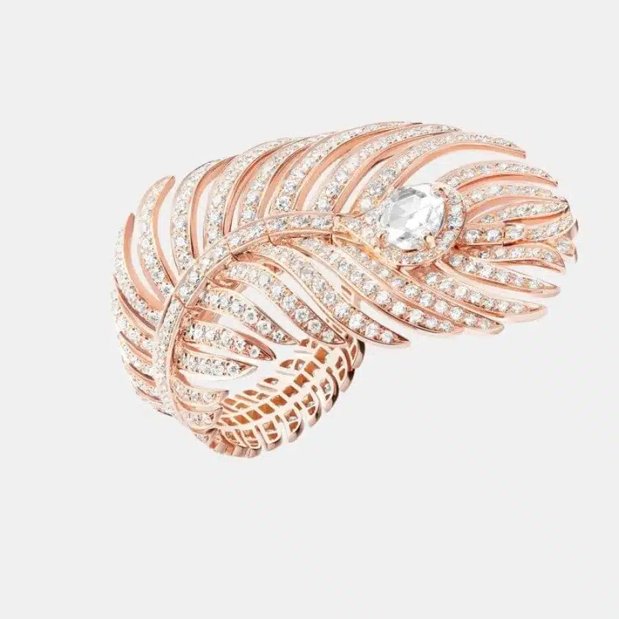 Bague Plume de Paon Boucheron en or rose, diamant 0.51ct