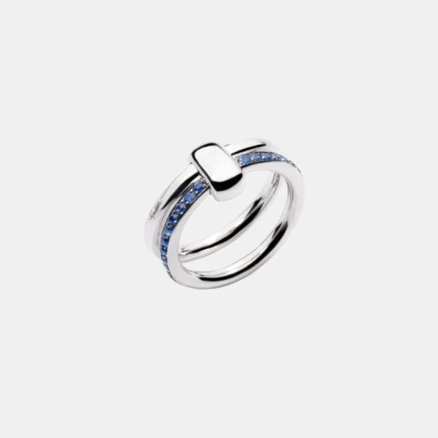 Bague Pomellato Together Pomellato en or blanc, saphir 0.6ct