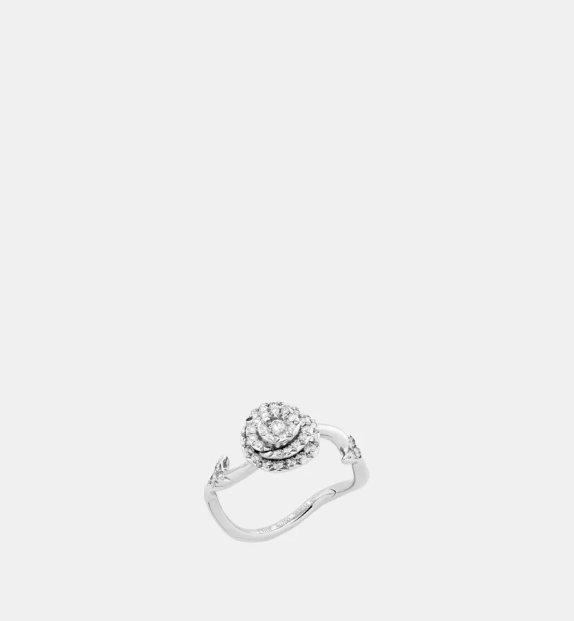 Bague Rose Dior Couture Dior en or blanc, diamant 0.30 ct