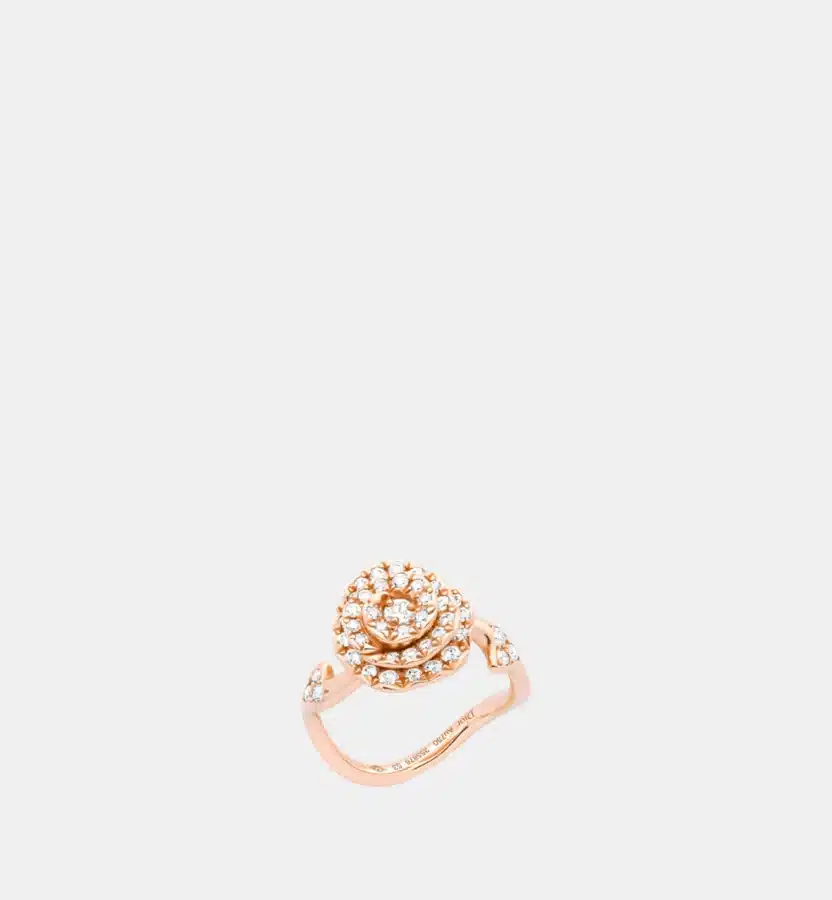 Bague Rose Dior Couture Dior en or rose, diamant 0.60 ct