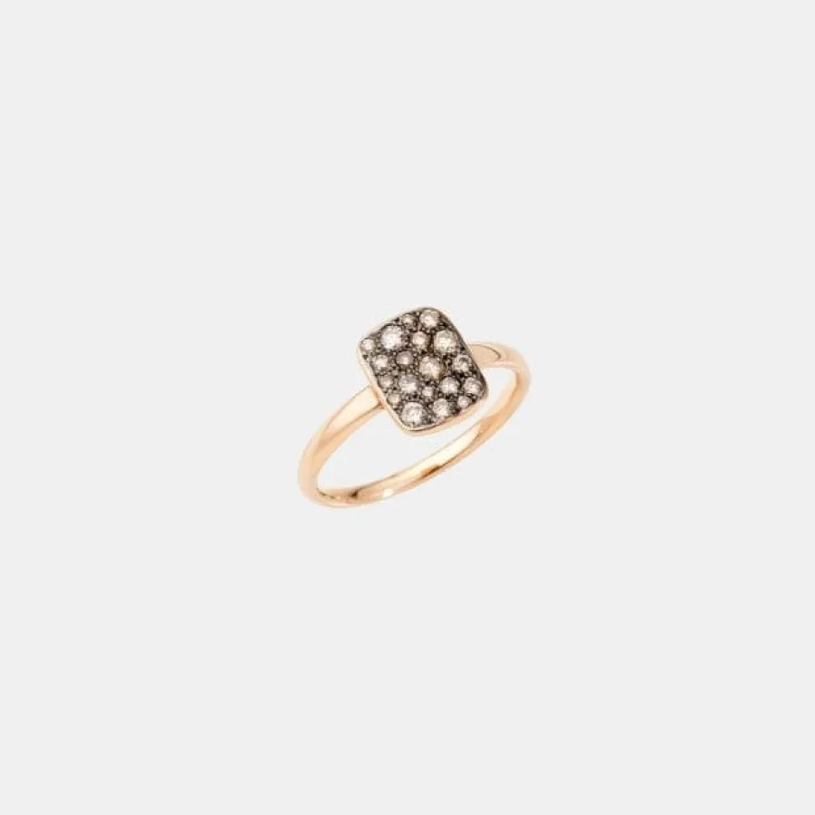 Bague Sabbia Pomellato en or rose, diamant 0.3ct