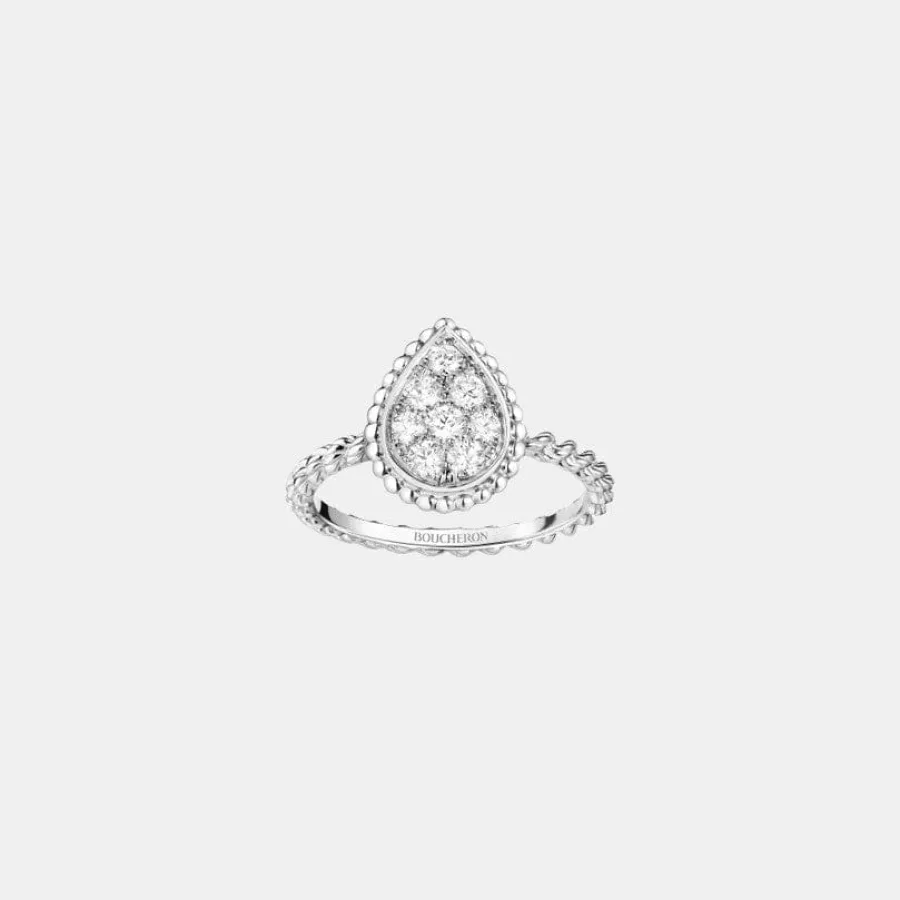Bague Serpent Bohème Boucheron en or blanc, s motif diamant 0.32ct