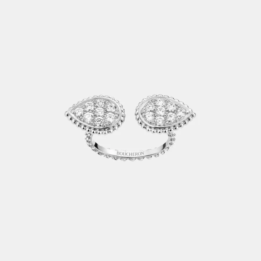 Bague Serpent Bohème Boucheron en or blanc, s motif diamant 0.67ct — photographie du modèle, cote d’occasion GOLDMARKET