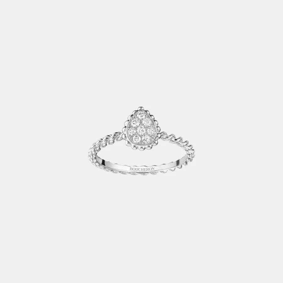 Bague Serpent Bohème Boucheron en or blanc, xs motif diamant 0.14ct — photographie du modèle, cote d’occasion GOLDMARKET